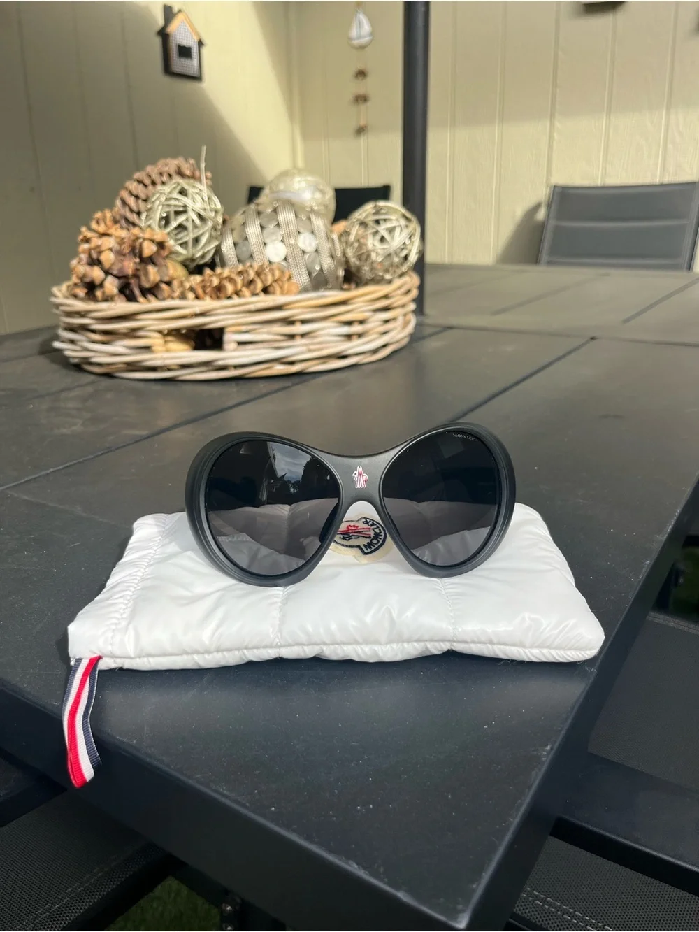 Moncler Black Oversized Sunglasses